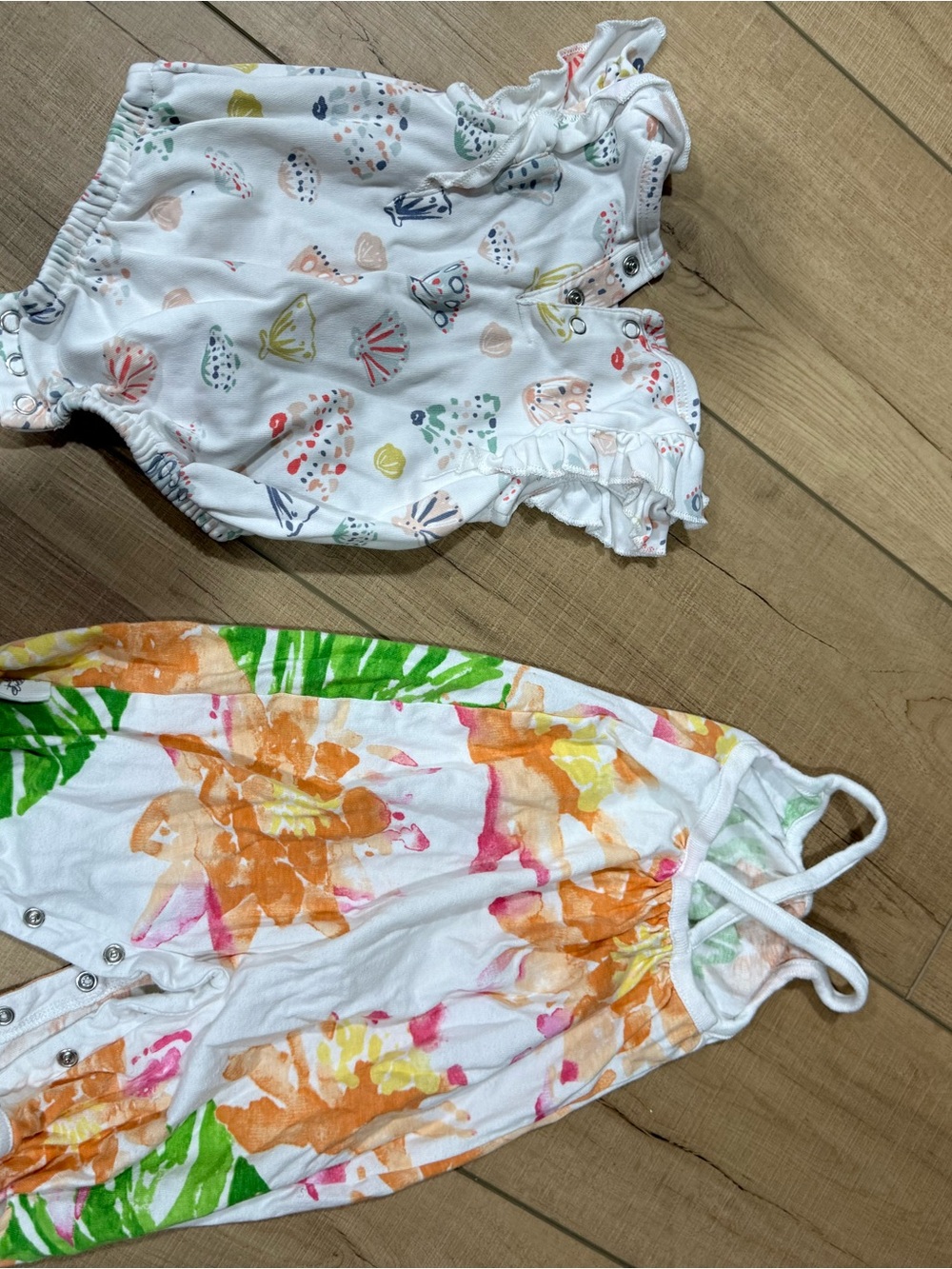 Burts Bees Baby + Pehr Girls Romper Sets 0-3 Months